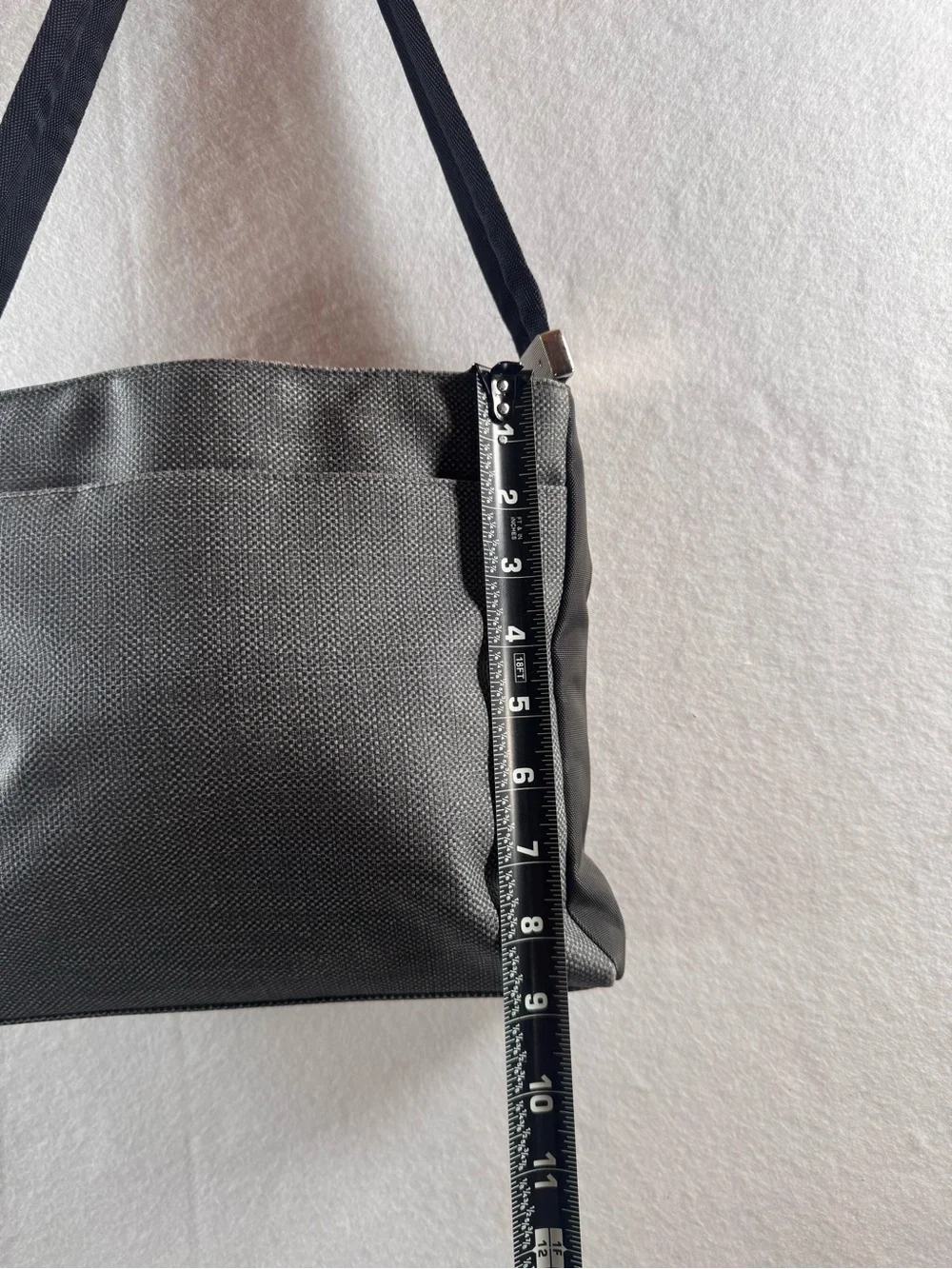 Mondani Gray Woven Crossbody Shoulder Bag